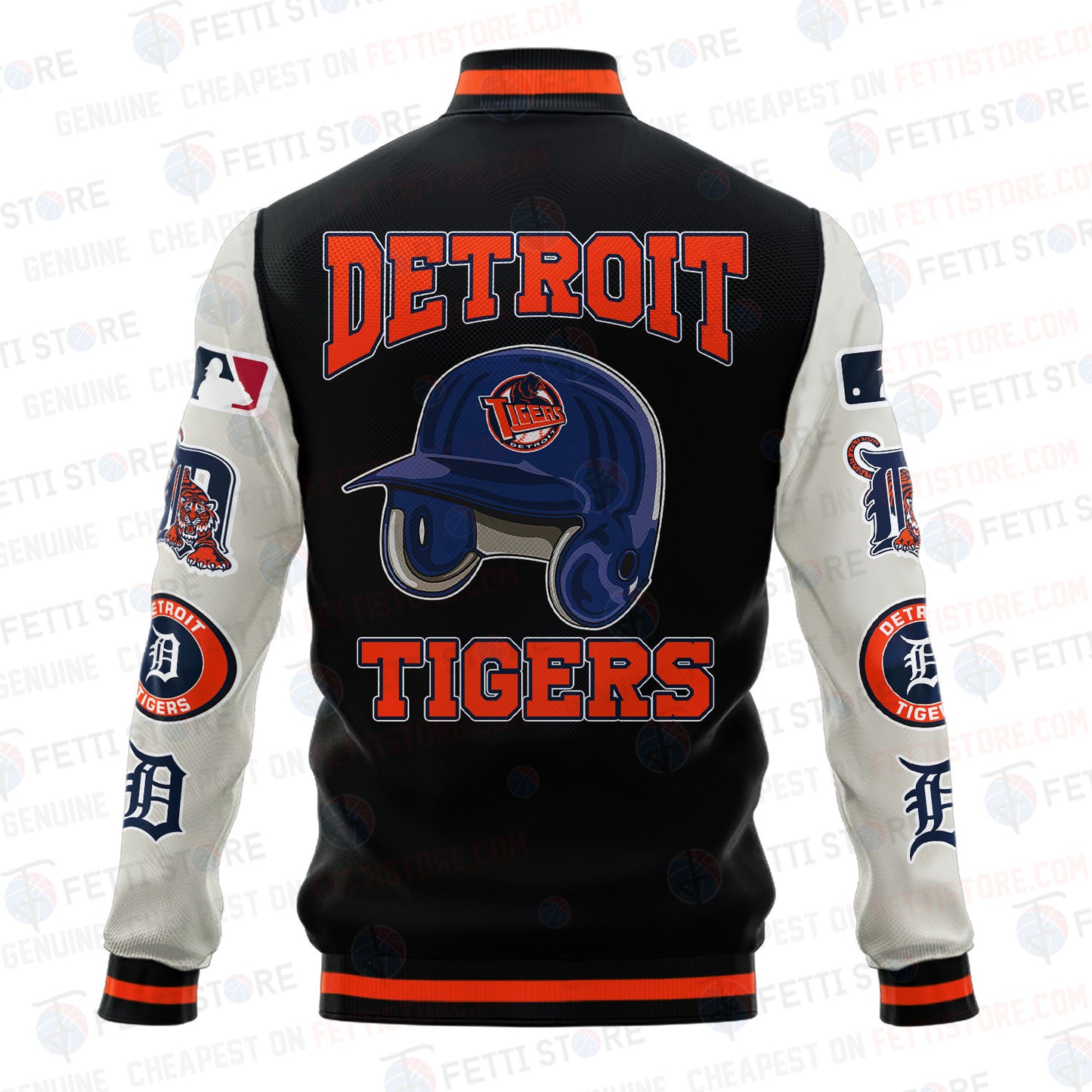 Detroit Tigers - Major League Baseball AOP Varsity Jacket V2 - All-Over-Printed Jacket