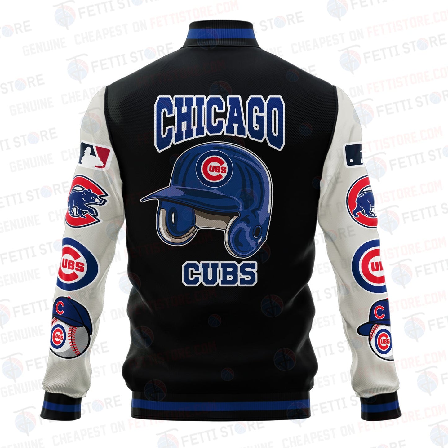 Chicago Cubs - Major League Baseball AOP Varsity Jacket V2 - All-Over-Printed Jacket