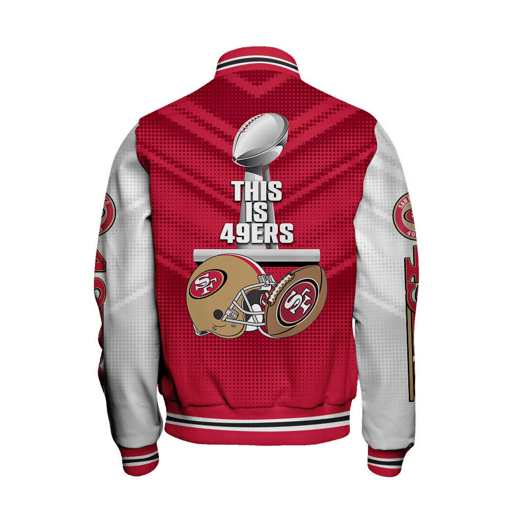 San Francisco 49ers LVIII This Is 49ers Varsity Jacket - All-Over-Printed Jacket
