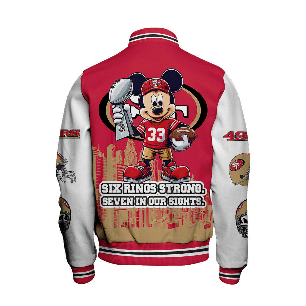 San Francisco 49ers National Football League Varsity Jacket STM V5 - All-Over-Printed Jacket