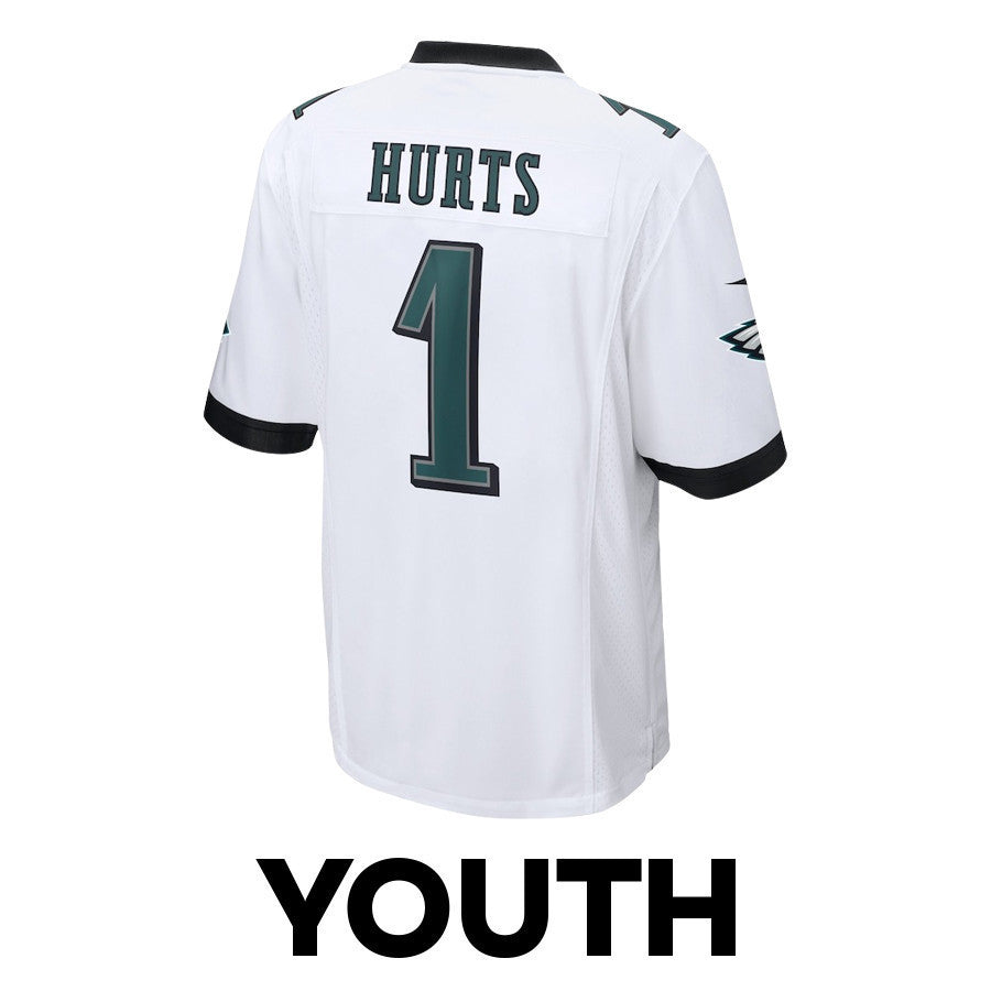 Jalen Hurts 1 Philadelphia Eagles Go Directly To Jalen Game YOUTH Jersey - White