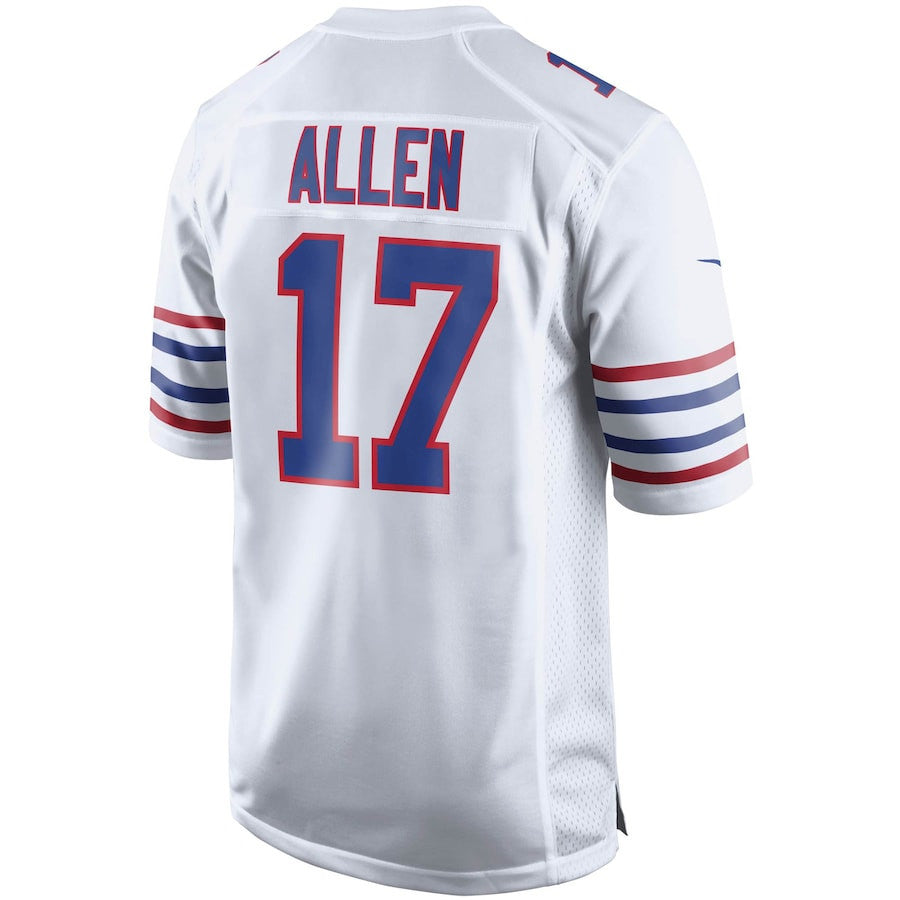 Josh Allen 17 Buffalo Bills Alternate Game Jersey - White, Men Jersey