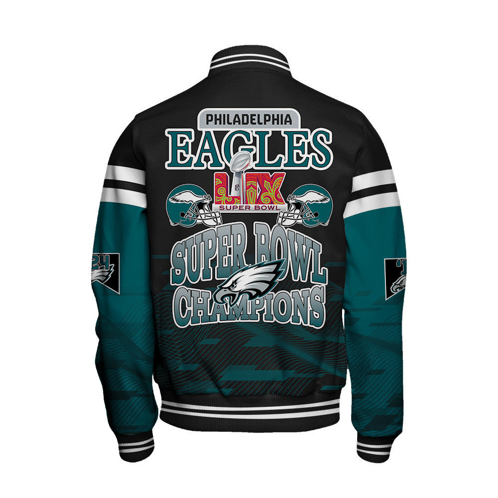 Philadelphia Eagles Super Bowl LIX Champions 2024 Varsity Jacket - All-Over-Printed Jacket