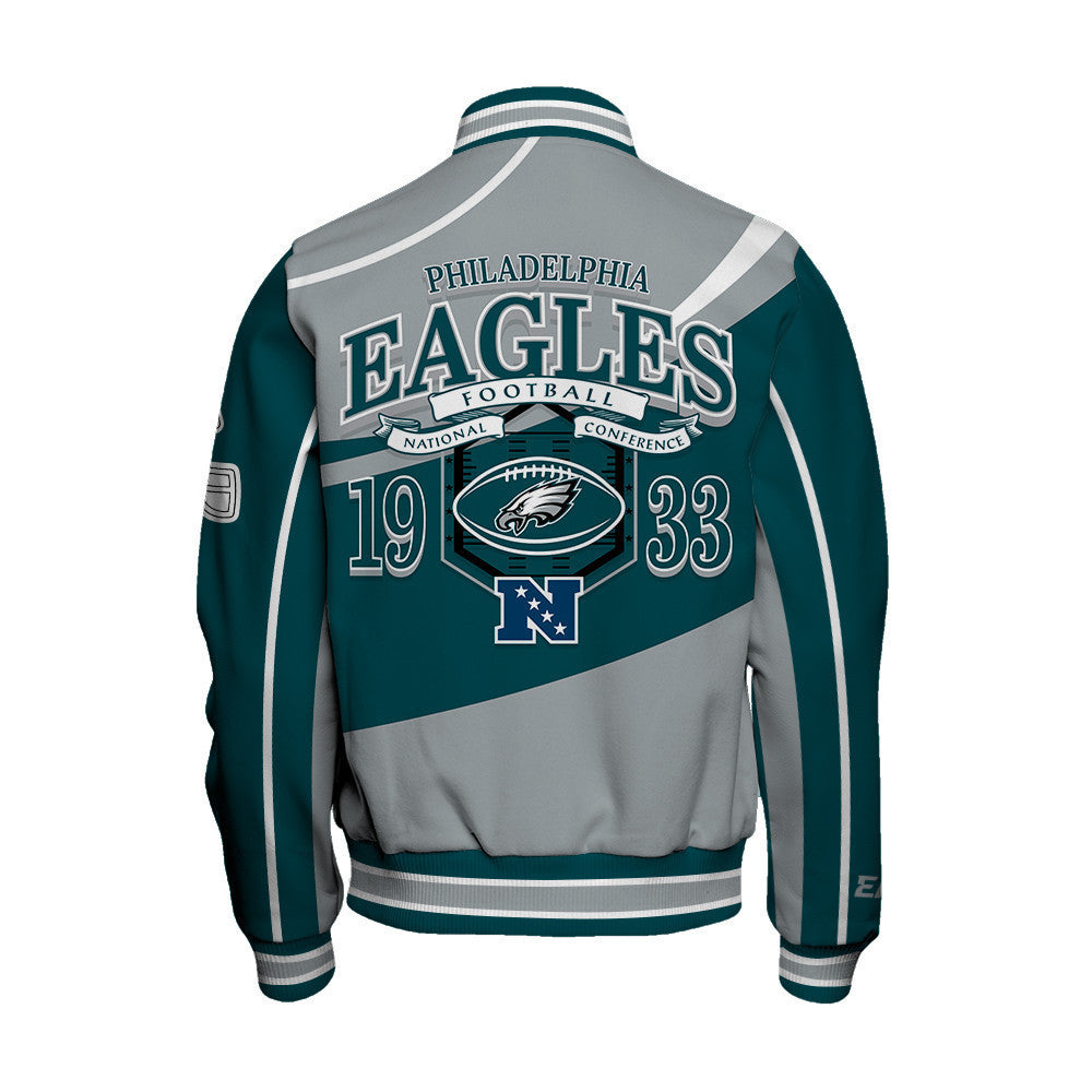 Philadelphia Eagles Football Team 2024- 25 Supreme On The Pitch Unisex Varsity Jacket - All-Over-Printed Jacket