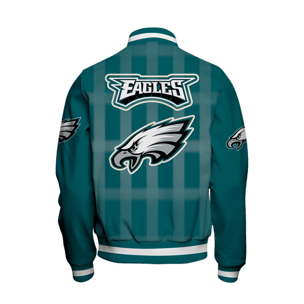 Philadelphia Eagles Football Team 2024 - 25 Unforgettable Memories Unisex Varsity Jacket - All-Over-Printed Jacket
