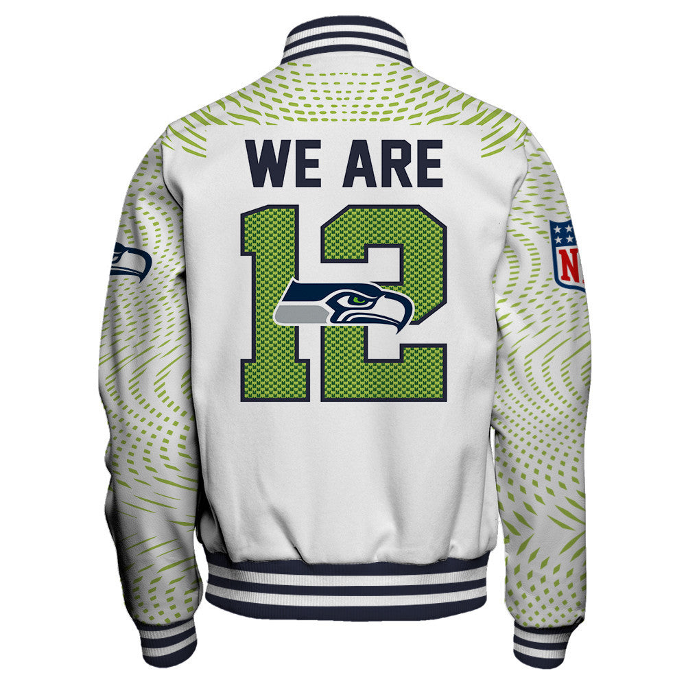 NFL Seattle Seahawks Primary Logo Limited Edition Navy Varsity Jacket