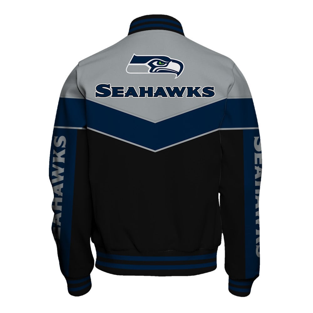 Seattle Seahawks For Fans - Streetwear Athletic Style Varsity Jacket