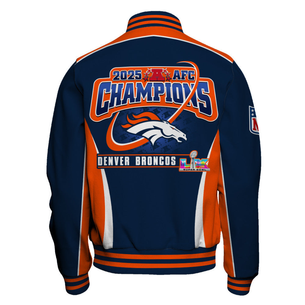 Denver Broncos 2025 AFC Champions – The Peak of Glory Is Back Varsity Jacket