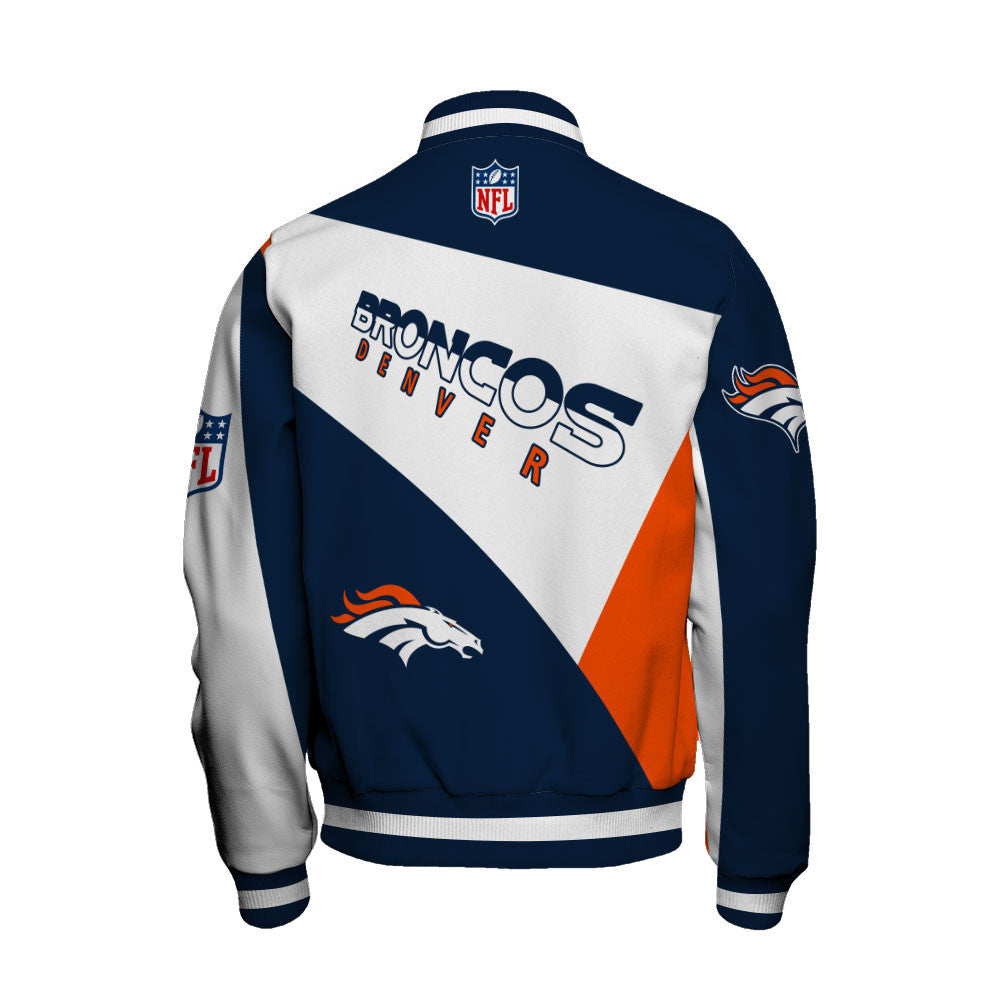 NFL Denver Broncos Team Color Pride Exclusive Design Varsity Jacket