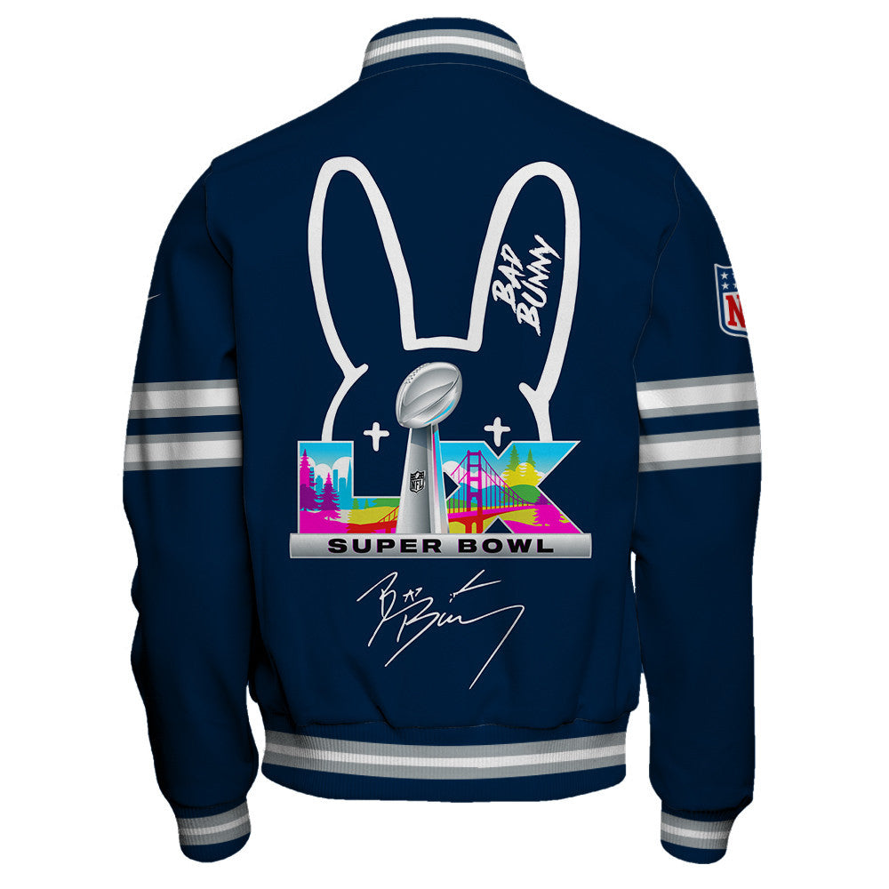Seattle Seahawks NFL x Bad Bunny Super Bowl 2025-26 Varsity Jacket