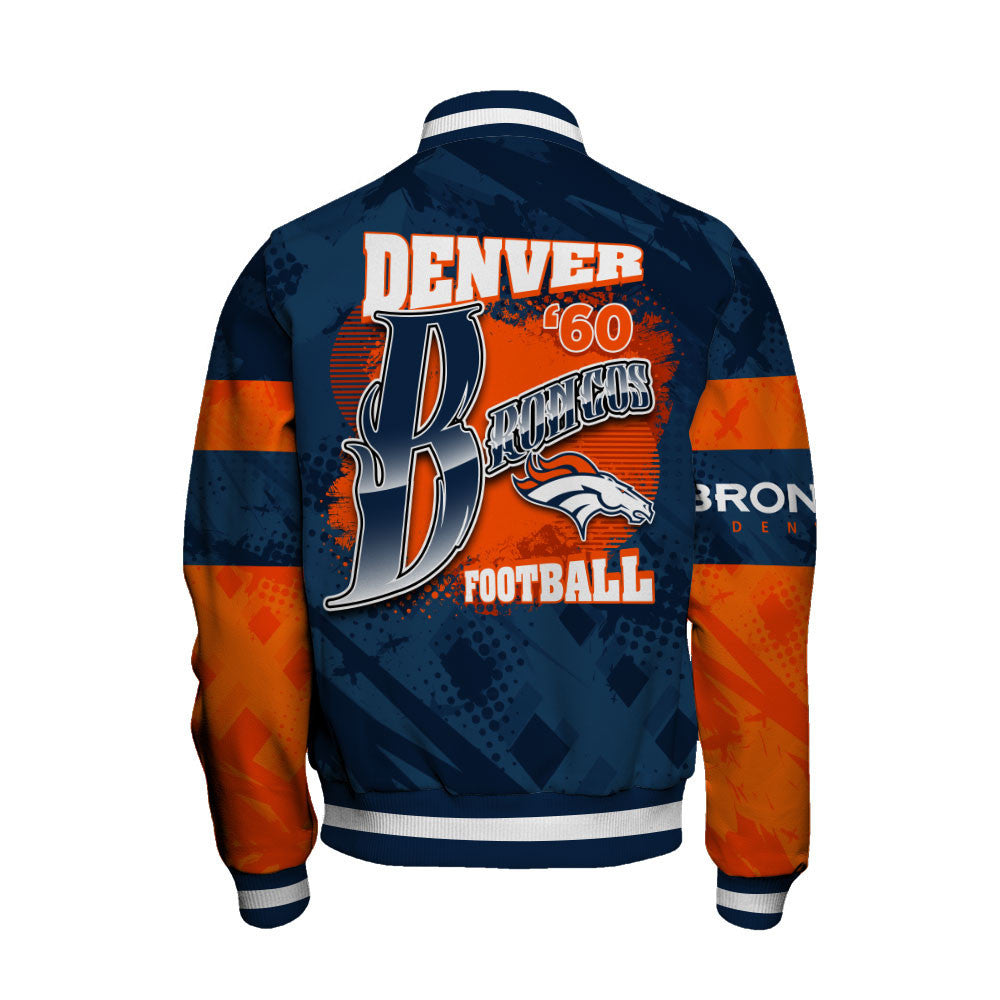 NFL Denver Broncos Warrior Spirit Signature Collection Retro Varsity Jacket