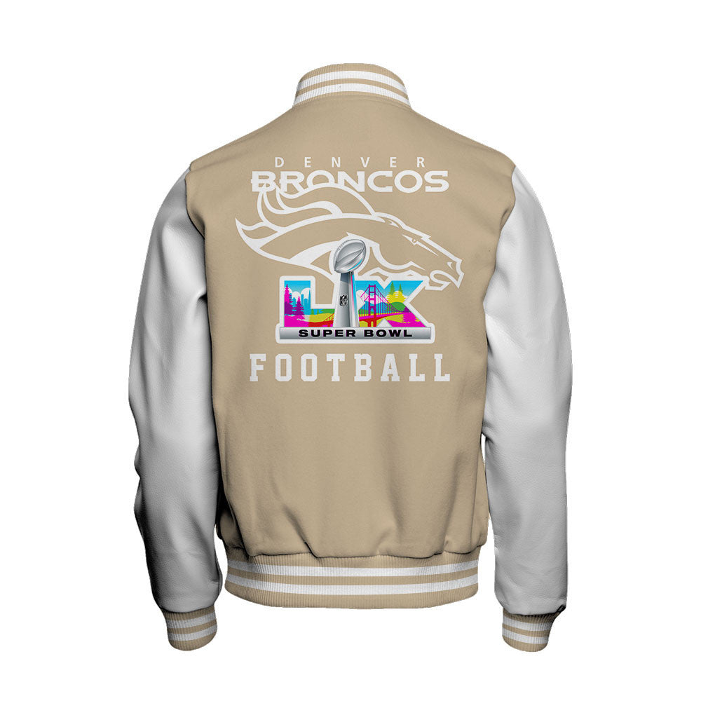 Denver Broncos Tone-on-tone Color Coordination Varsity Jacket