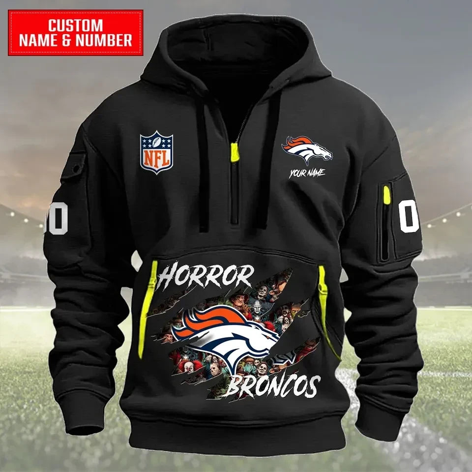 Denver Broncos NFL Nightmare Mix Personalized 3D Dynamic Hoodie