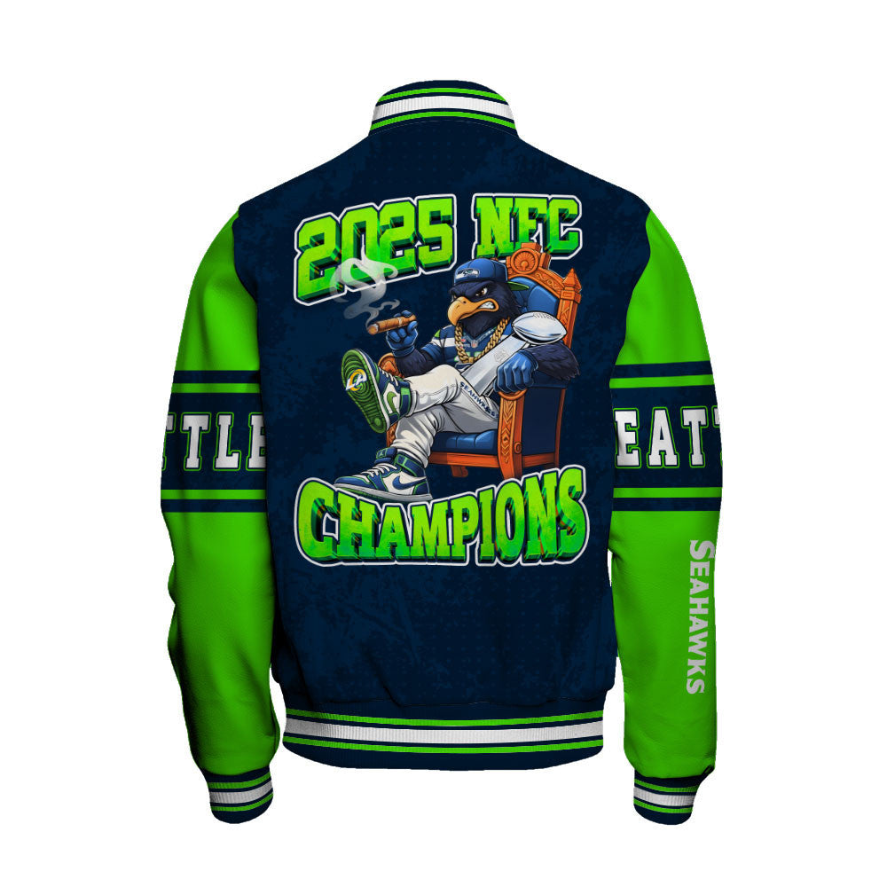 Seattle Seahawks Championship Glow Edition Varsity Jacket