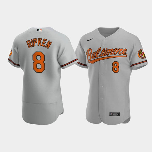Cal Ripken 8 Jr. Baltimore Orioles Gray Road Jersey Jersey