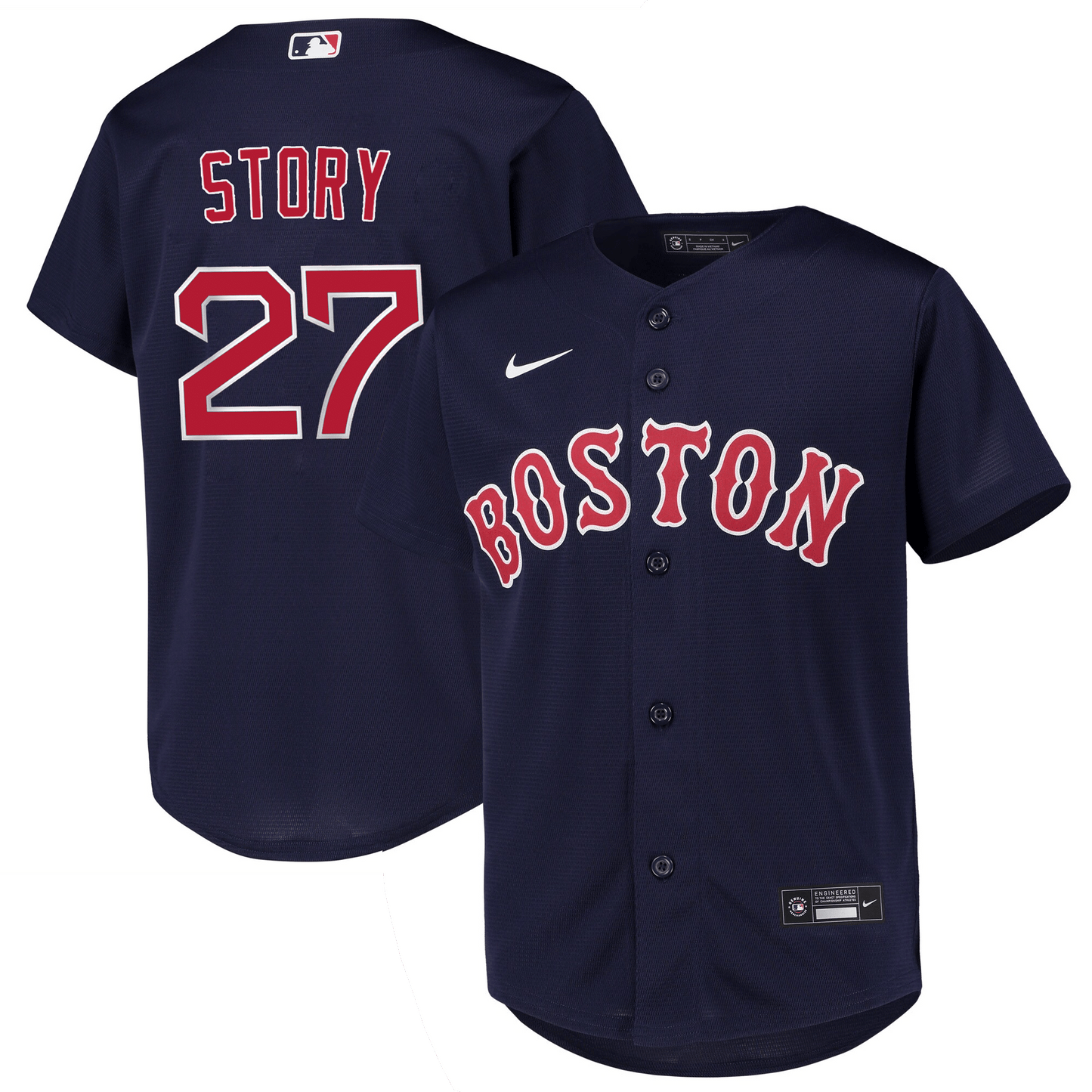 Trevor Story 27 Boston Red Sox Alternate Player Men Jersey - Navy Jersey