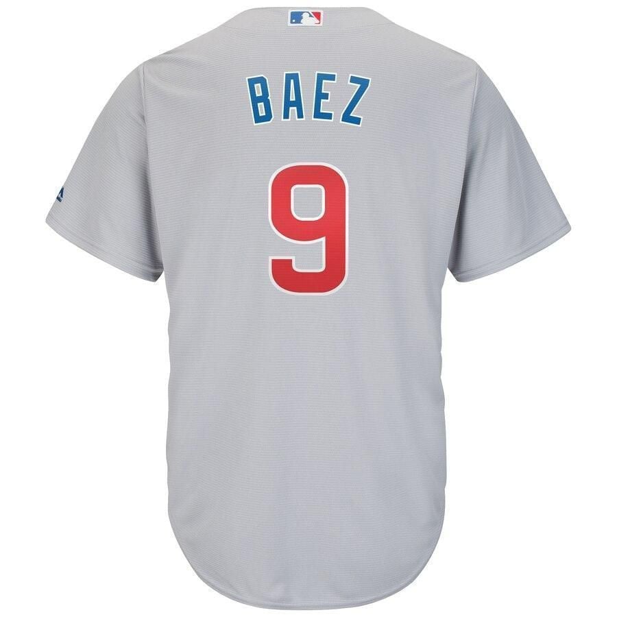 Javier Baez Chicago Cubs Away Cool Base Player Jersey - Gray