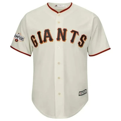 Santiago Casilla San Francisco Giants World Series Champions Cool Base Jersey - Cream