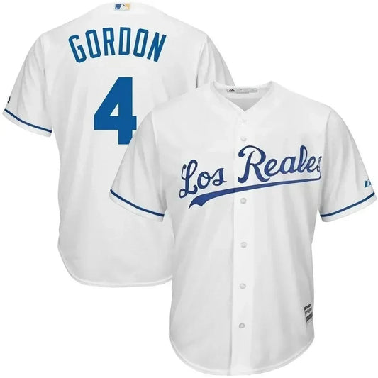 Alex Gordon Kansas City Royals Los Reales Cool Base Player Jersey - White