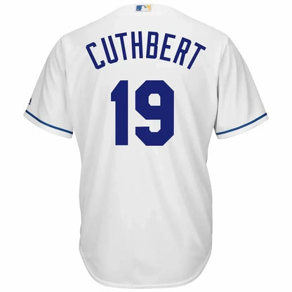 Cheslor Cuthbert Kansas City Royals Home Cool Base Player Jersey - White Color