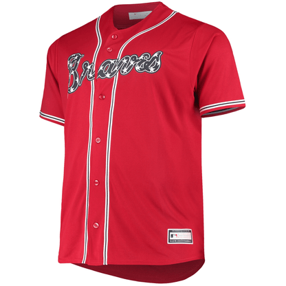 Men's Red Atlanta Braves Big & Tall Alternate Team Jersey Jersey