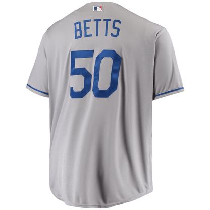 Men's Mookie Betts Gray Los Angeles Dodgers Big & Tall Player Jersey Jersey