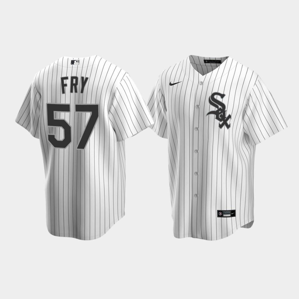 Men's Chicago White Sox 57 Jace Fry White Home Jersey Jersey