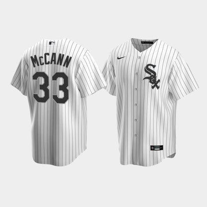Men's Chicago White Sox 33 James McCann White Home Jersey Jersey
