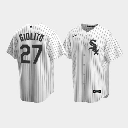 Men's Chicago White Sox 27 Lucas Giolito White Home Jersey Jersey