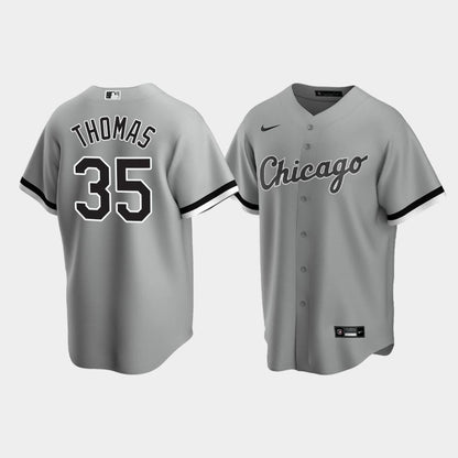 Chicago White Sox Frank Thomas 35 Men's Gray Alternate Jersey Jersey