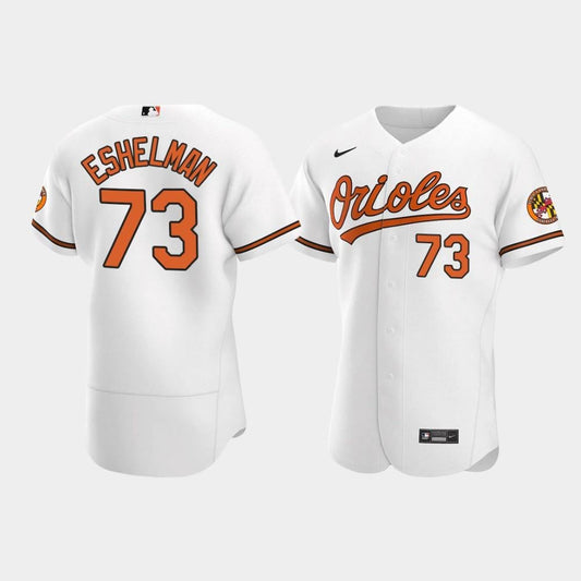 Thomas Eshelman 73 Baltimore Orioles White Home Jersey Jersey