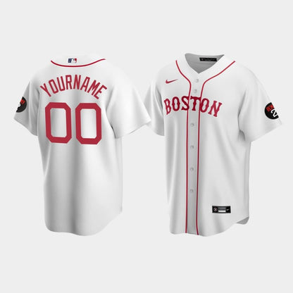 Men's Boston Red Sox White Alternate Custom Jerry Remy Jersey Jersey