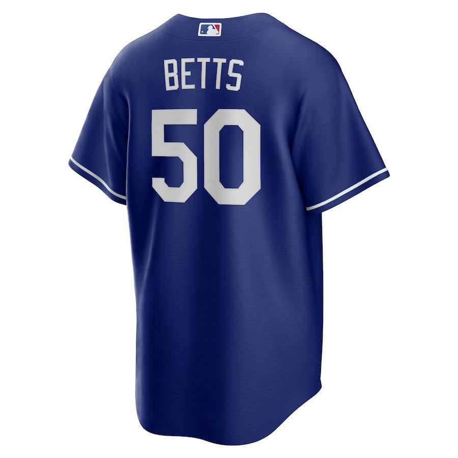 Mookie Betts 50 Los Angeles Dodgers Alternate Player Name Men Jersey - Royal Jersey