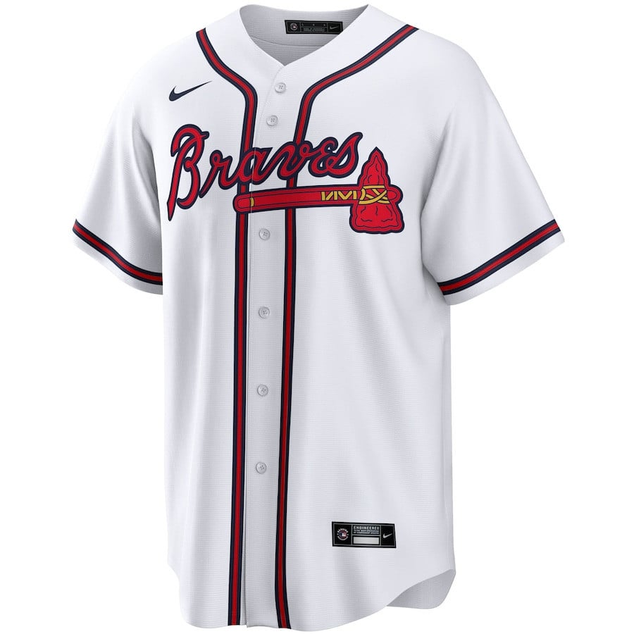 Ronald Acuna Jr. 13 Atlanta Braves Home Player Name Men Jersey - White Jersey