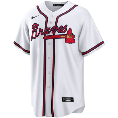 Ronald Acuna Jr. 13 Atlanta Braves Home Player Name Men Jersey - White Jersey