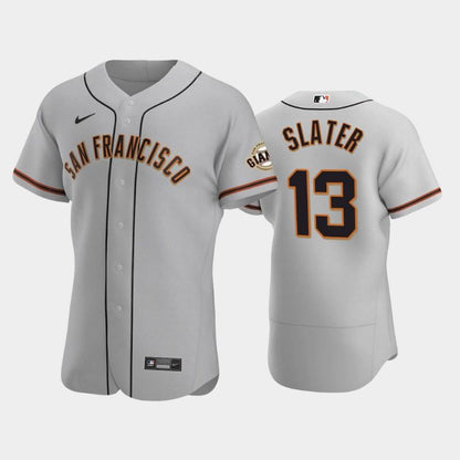 13 Austin Slater Gray Road San Francisco Giants Jersey Jersey