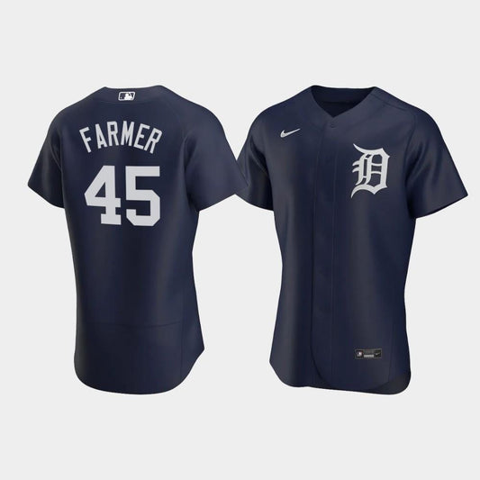 Buck Farmer 45 Detroit Tigers Team Logo Navy Alternate Jersey Jersey