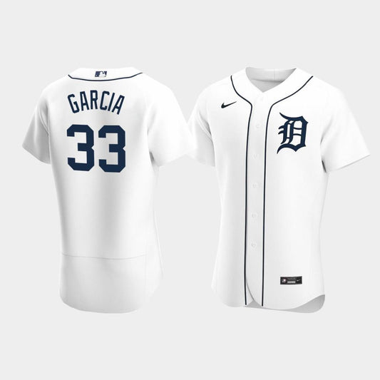 Bryan Garcia 33 Detroit Tigers White Home Jersey Jersey