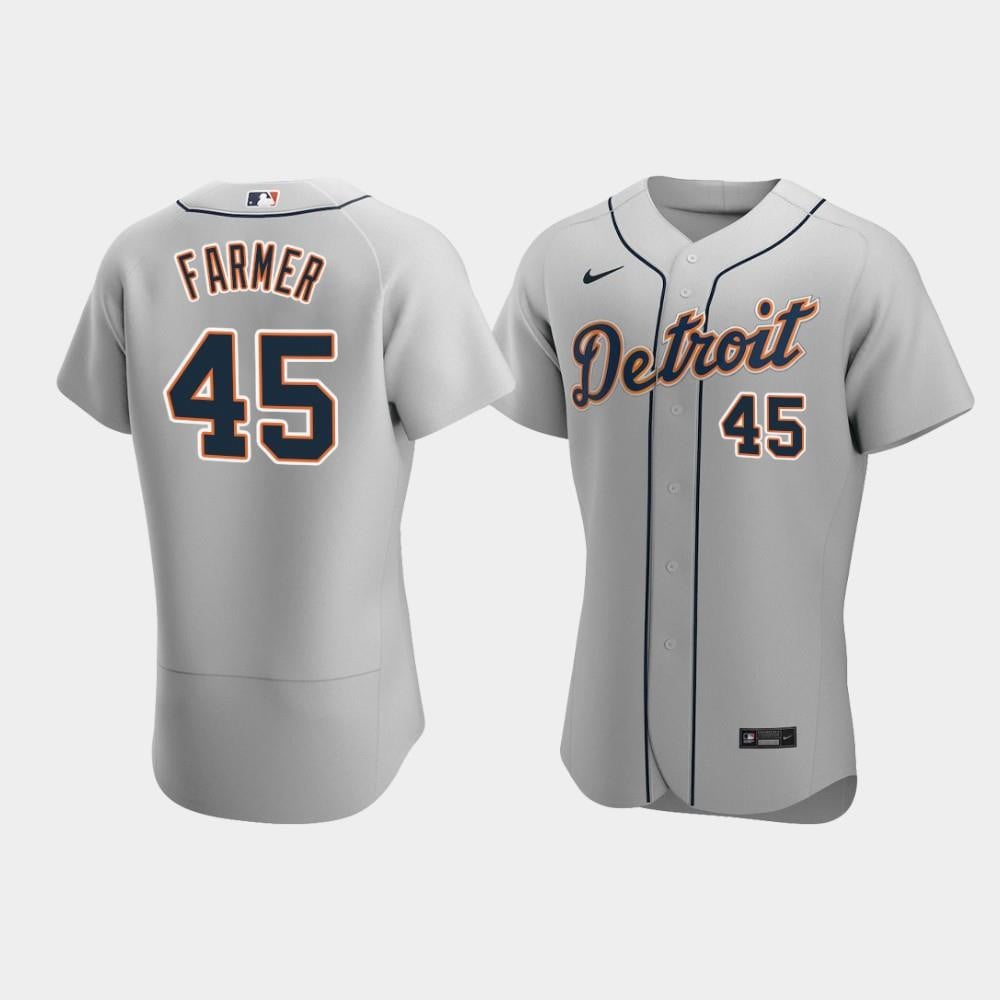 Buck Farmer 45 Detroit Tigers Gray Road Jersey Jersey