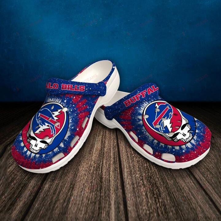 Buffalo Bills Red Navy Crocband Crocs Clogs - AOP Clog