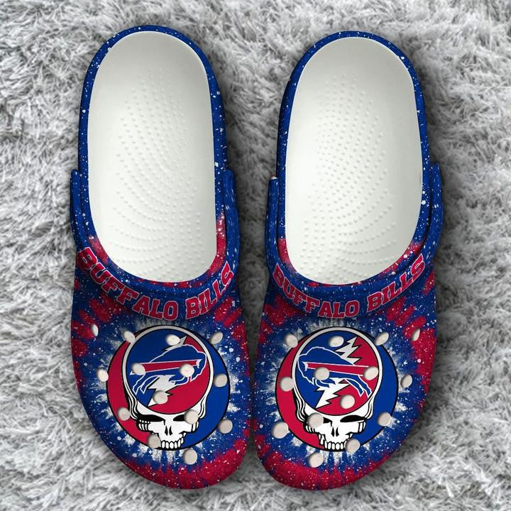 Buffalo Bills Red Navy Crocband Crocs Clogs - AOP Clog