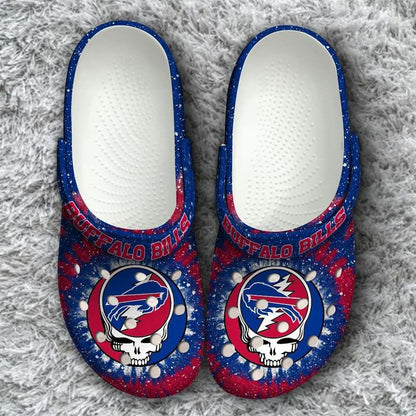 Buffalo Bills Red Navy Crocband Crocs Clogs - AOP Clog