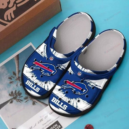 Buffalo Bills In Blue Crocs Crocband Clog Comfortable Water Shoes - AOP Clog