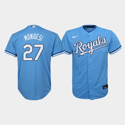 Youth Kansas City Royals Adalberto Mondesi 27 Light Blue Alternate Jersey Jersey