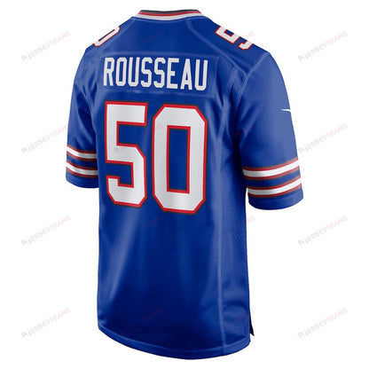 Gregory Rousseau 50 Buffalo Bills Game Player Jersey - Royal