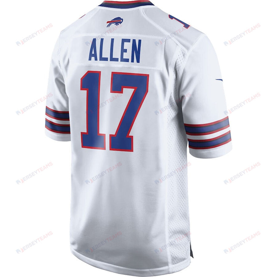 Josh Allen 17 Buffalo Bills Game Player Jersey - White