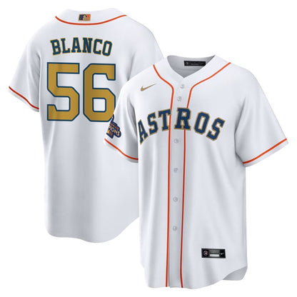 Ronel Blanco 56 Houston Astros 2023 Men Jersey - White/Gold