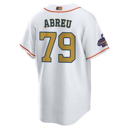 José Abreu 79 Houston Astros 2023 Men Jersey - White/Gold