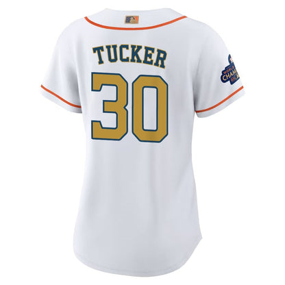Kyle Tucker 30 Houston Astros 2023 Women Jersey - White/Gold