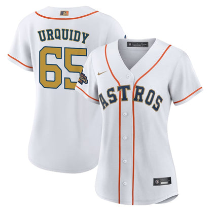 José Urquidy 65 Houston Astros 2023 Women Jersey - White/Gold